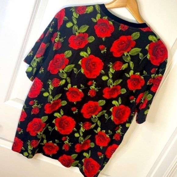 FOREVER 21 | “MAYBE NOT” Roses Shirt Size Large - Picture 6 of 7
